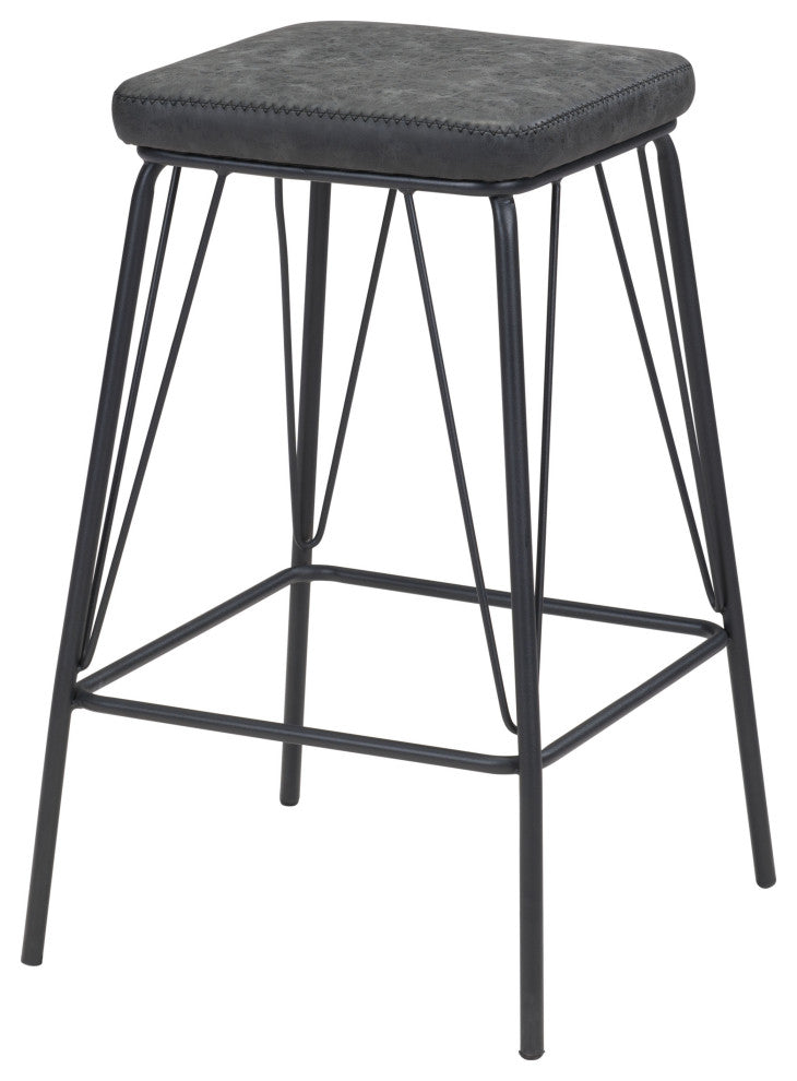 Samuel Counter Stool, Set of 2 Vintage Black