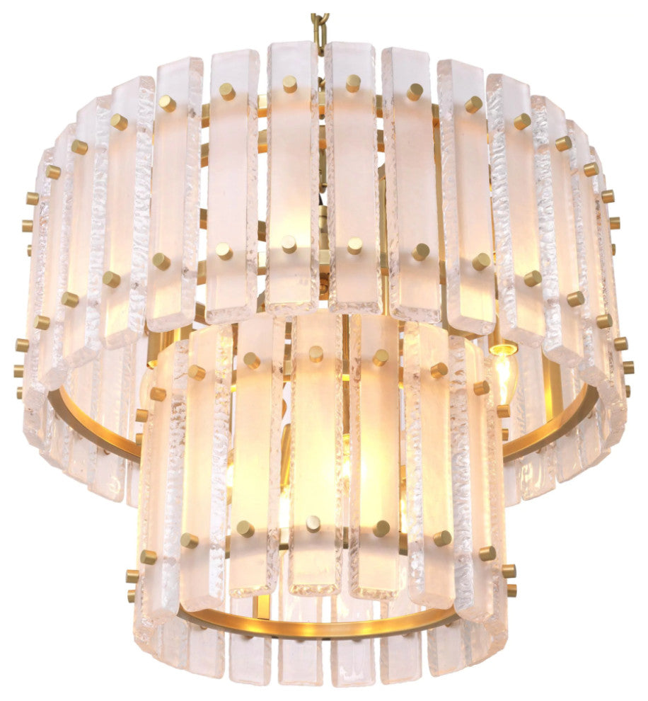 Frosted Glass Plates Chandelier | Eichholtz Blason
