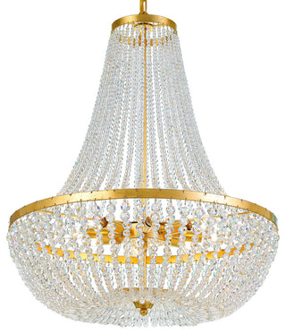 Crystorama 609-GA, 8-Light Chandelier, Antique Gold