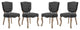 Array Dining Side Chair Set of 4, Gray