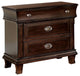 Arden Transitional Night Stand, Brown Cherry