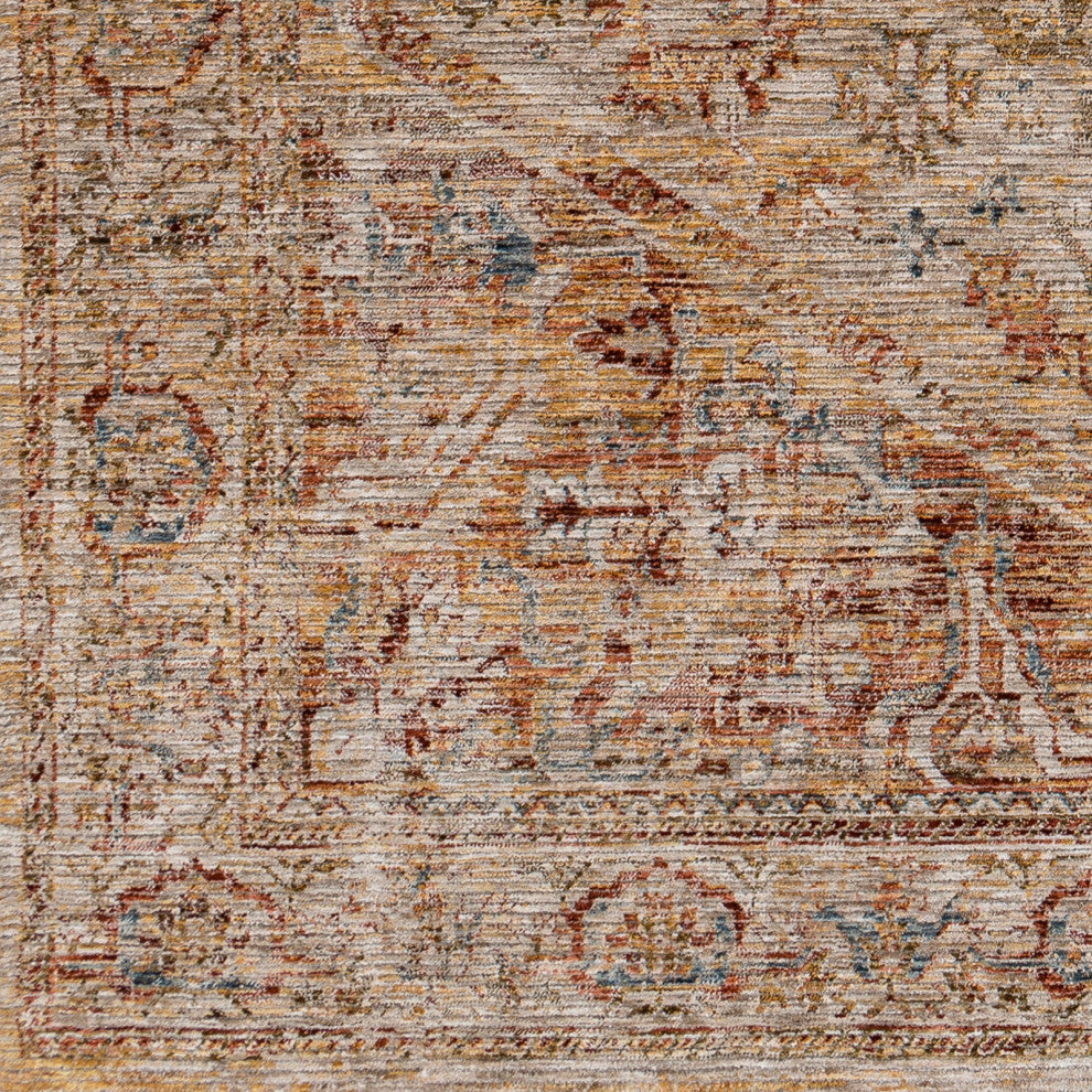 Naila IAL-2300 Red/Ivory Machine Woven 2'7" x 10' Rug