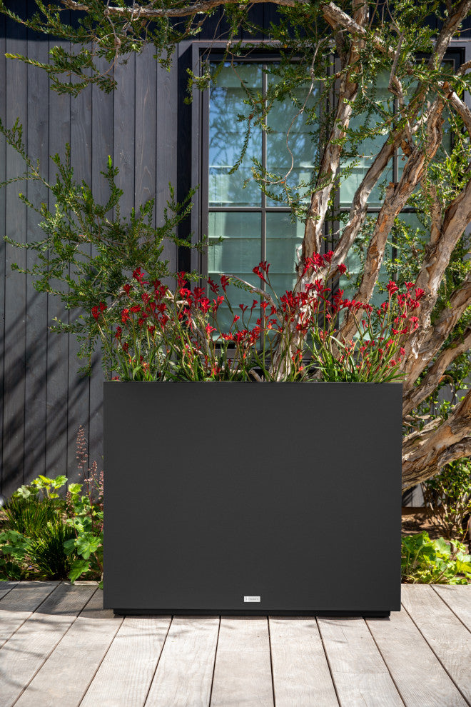 Veradek Block Series Span Planter, Black, Medium