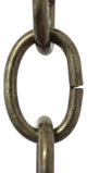 RCH Hardware Steel Standard Link Chandelier Chain, 3', Antique Brass, U25