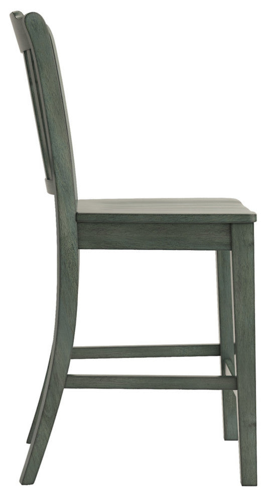 Arbor Hill Slat Back Counter Chair, Set of 2, Antique Sage Green