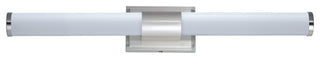 Maxim 52116 Optic 30" Tubular LED Bath Bar - Satin Nickel / White Glass