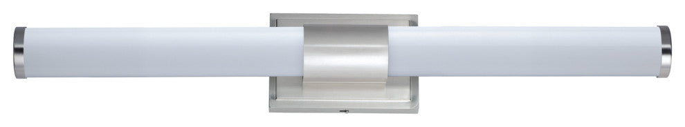 Maxim 52116 Optic 30" Tubular LED Bath Bar - Satin Nickel / White Glass