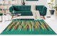 Winchester Kilim Salvador Turquoise/Charcoal Rug, 4'9x6'6