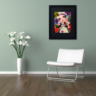 Natasha Wescoat 'The Talking Flowers' Art, Black Frame, Black Mat, 16x20