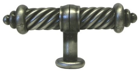 5 Pack Antique Pewter Kitchen Cabinet Flute Knobs 3-3/8 Inch