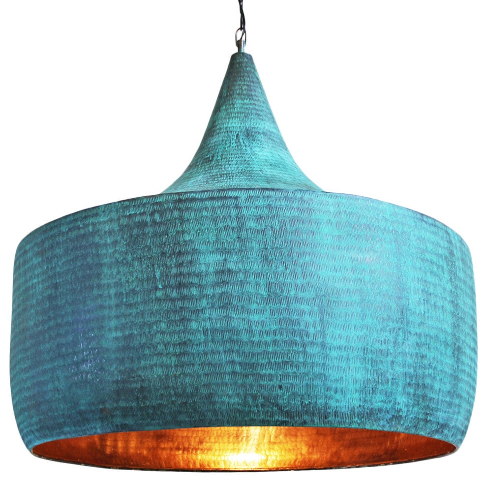 Copper Hammered Hat Lantern XL