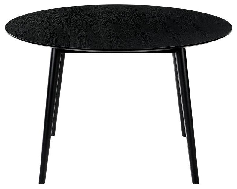 Arcadia 48" Round Dining Table in Black Wood