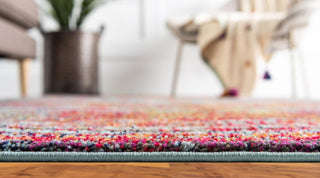 Rug Unique Loom Vita Light Blue Round 8' 0 x 8' 0