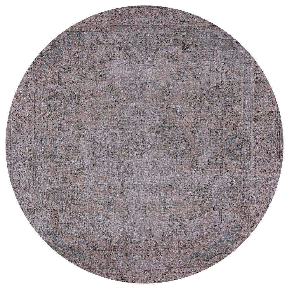 Ahgly Company Indoor Round Mid-Century Modern Area Rugs, 5' Round
