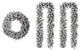 24" Pre-Lit Snow Flocked Wreath and 9' Garland Set, 3-Piece Set
