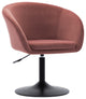 Minimalist Swivel Barrel Chair, Pink-Velvet