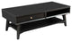 Benzara BM261879 Coffee Table With 1 Drawer and Open Shelf, Black