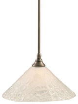 Toltec Lighting Stem Mini Pendant, 12" Italian Bubble Glass