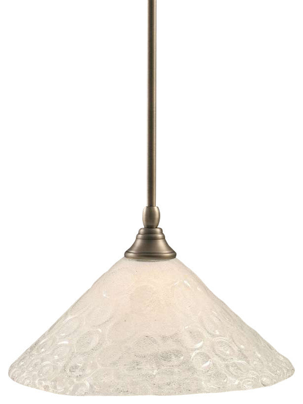 Toltec Lighting Stem Mini Pendant, 12" Italian Bubble Glass