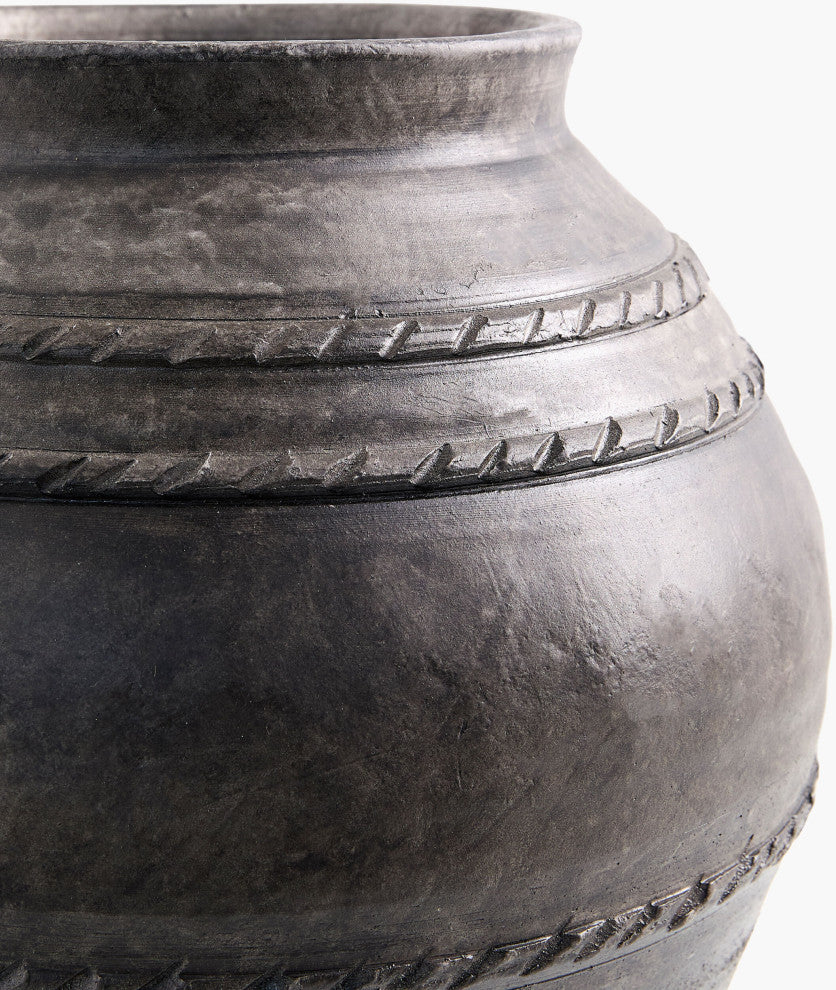 Galey Alix x Livabliss Stevi GAVI-001 Vase, Gray, 15"H x 15"W x 15"D