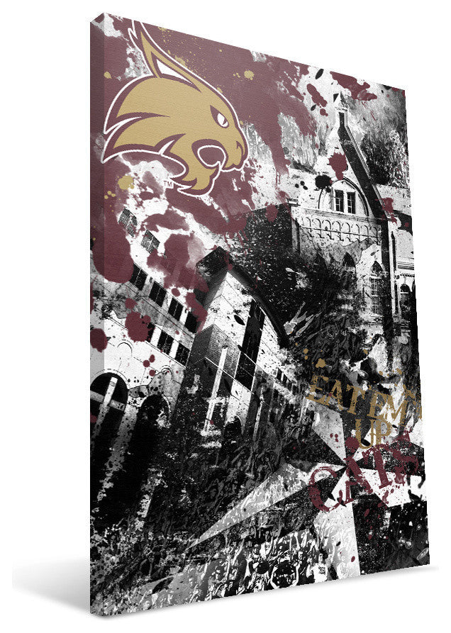 SWT Bobcats Spirit Canvas Print, 16"x24"
