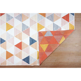 Plaza Triangles Reversible Indoor/ Outdoor Area Rug, Multi, 5'3"x7'3"
