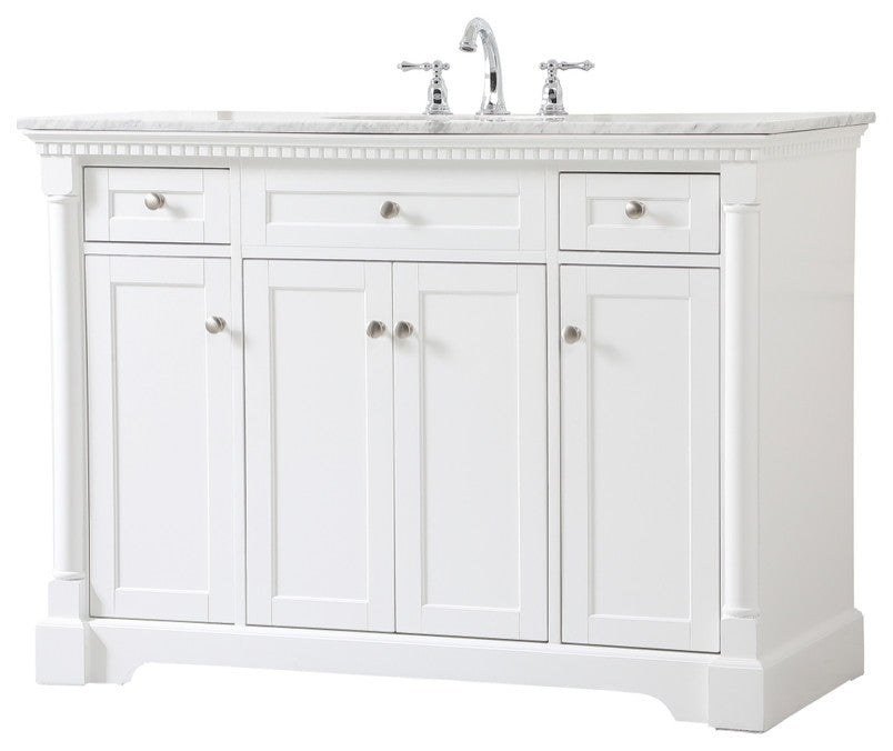 Home Living 48" Single Bathroom Vanity, White
