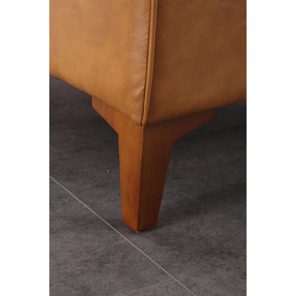 Olliver Modern Chesterfield Leather Armchair