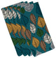 Autumn Leaves Floral Print Napkin, Set of 4, Teal