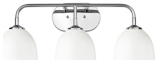 Golden Lighting 6956-1W WHT Zoey 3 Light 7"W Vanity Light - Chrome