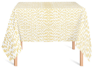 Dashes Yellow 58x58 Tablecloth