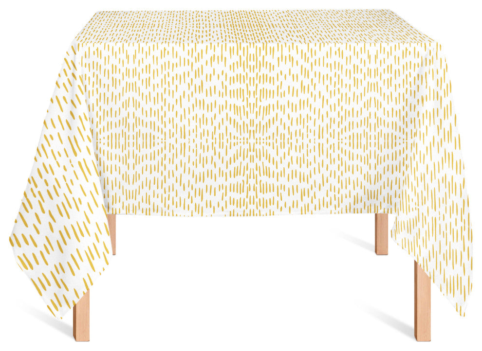 Dashes Yellow 58x58 Tablecloth