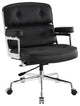 Modern Lobby Executive Office Chair Genuine Leather, Black