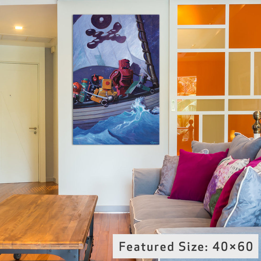 "Robo Pirates" by Eric Joyner, 40x26x1.5
