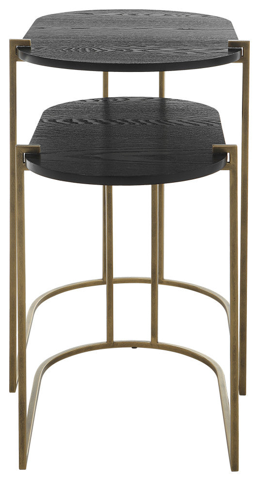 Uttermost Aztec Wood nesting tables, 2-Piece Set