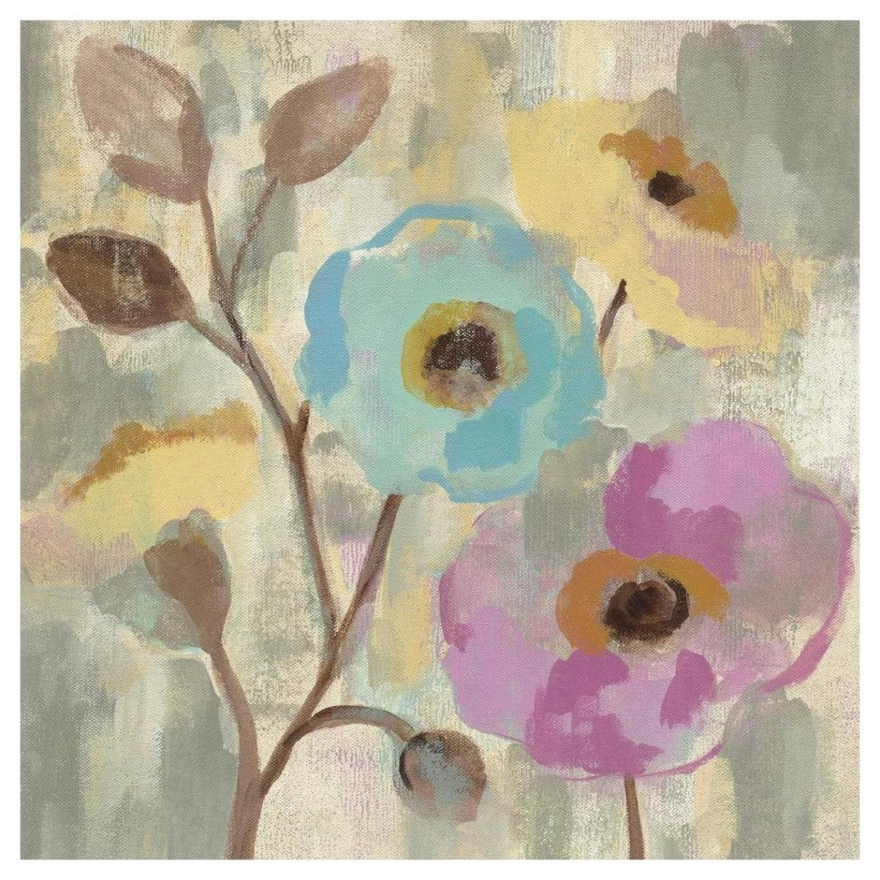"Fog and Flowers III" Digital Paper Print by Silvia Vassileva, 42"x42"