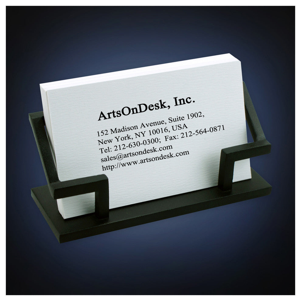 Business Card Holder, Steel, Black.