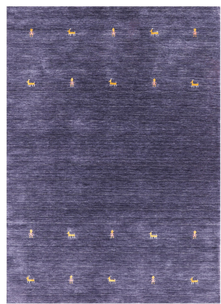 5' 0" X 7' 0" Persian Gabbeh Handmade Wool Rug - Q15277