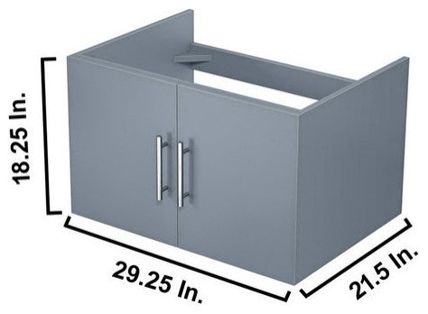 Geneva Transitional Dark Grey 30" Vanity Cabinet Only