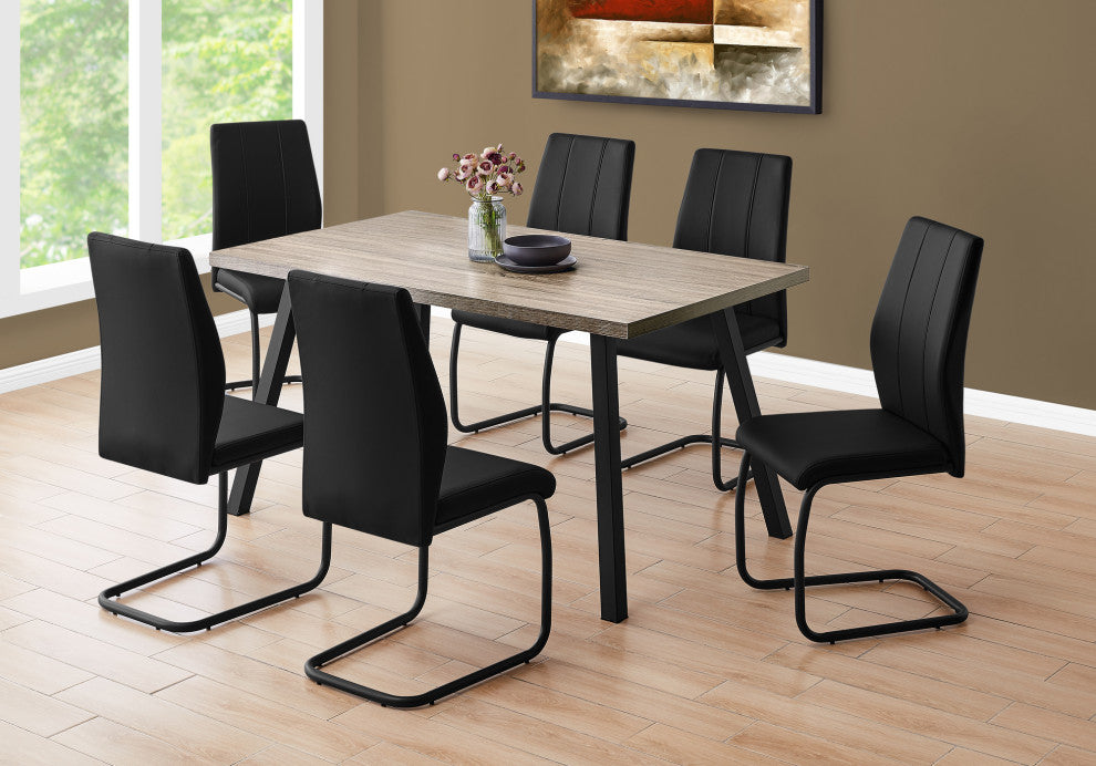 Dining Table, 60" Rectangular, Kitchen, Dining Room, Metal, Laminate