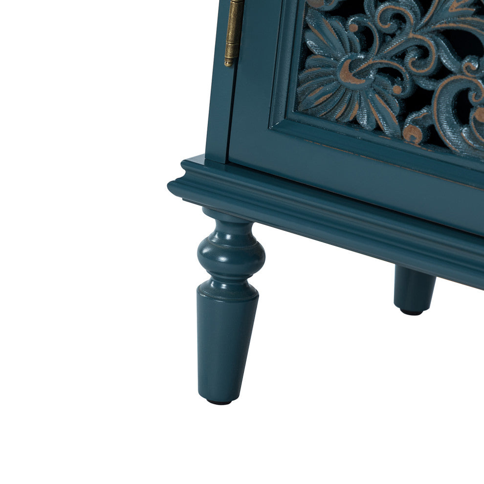 32" Tall 2-Door Accent Cabinet, Blue