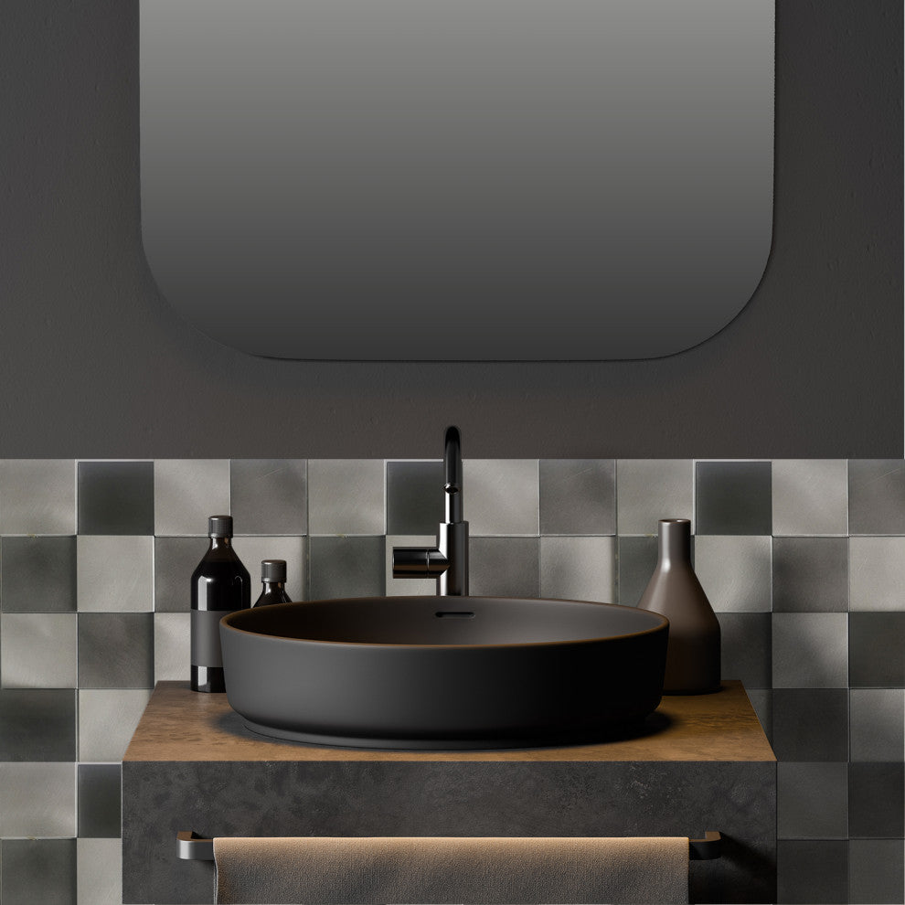 Mijas 11.97x11.97, Gray Peel-and-Stick Mosaic Metal Tile, Box of 11