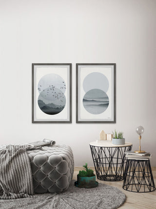 Twilight Paradise Diptych, 24"x18"