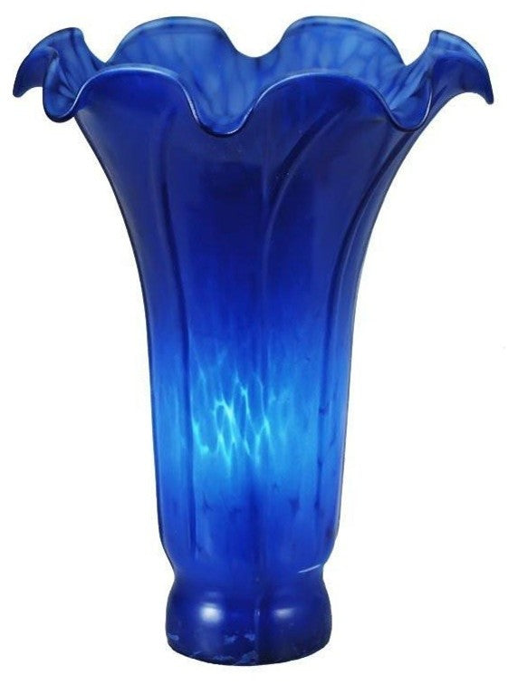 Decorative Lighting Blue Glass Pond Lily Shade