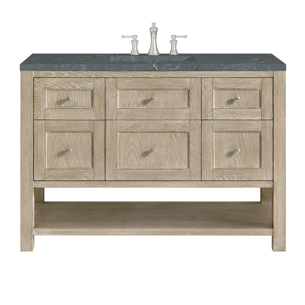 Breckenridge 48" Single Vanity, Oak, 3 CM Parisien Bleu Top