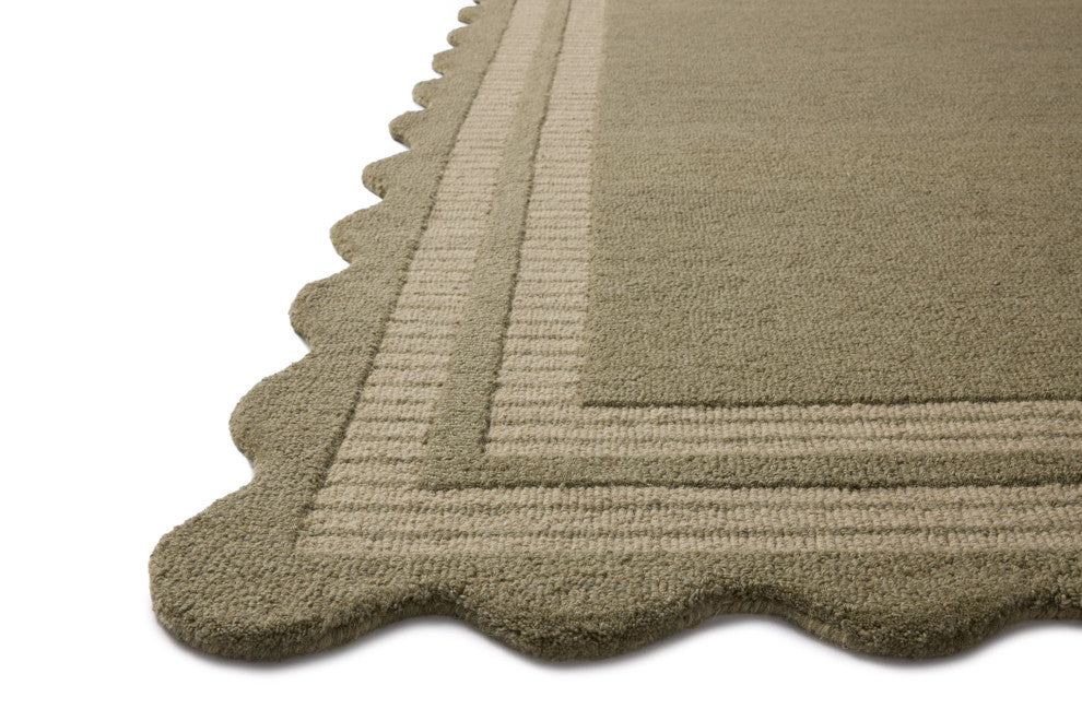 Chris Loves Julia x Loloi Scottie Olive / Pebble 3'-6" x 5'-6" Accent Rug