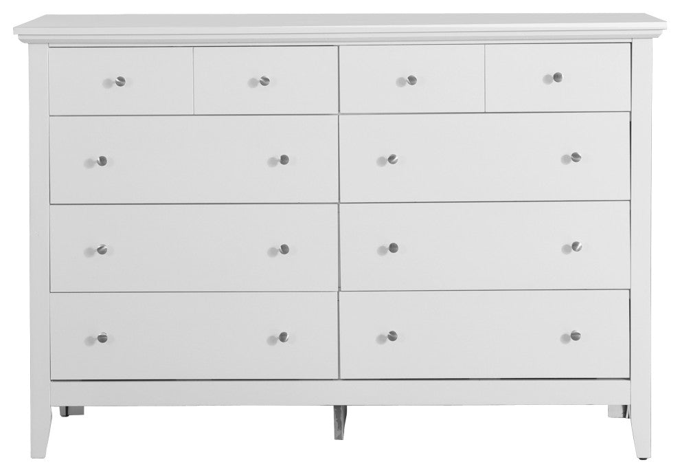 Simeon 8-Drawer Dresser, White