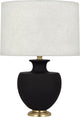 Michael Berman Atlas Table Lamp, Matte Dark Coal With Modern Brass
