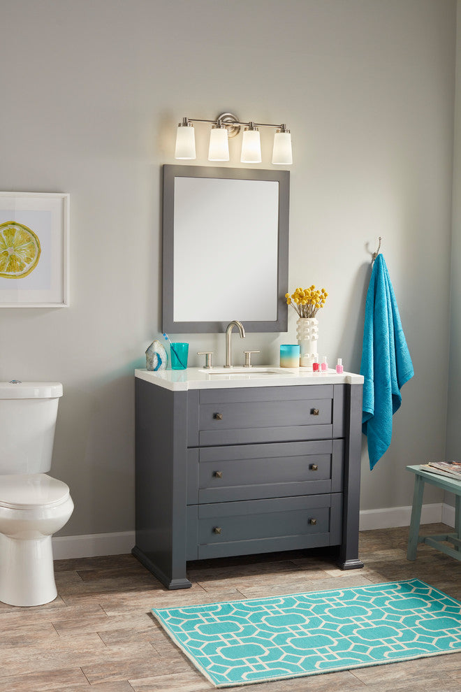 Sheffield Vanity Wall Sconce 4 Light, Brushed Nickel