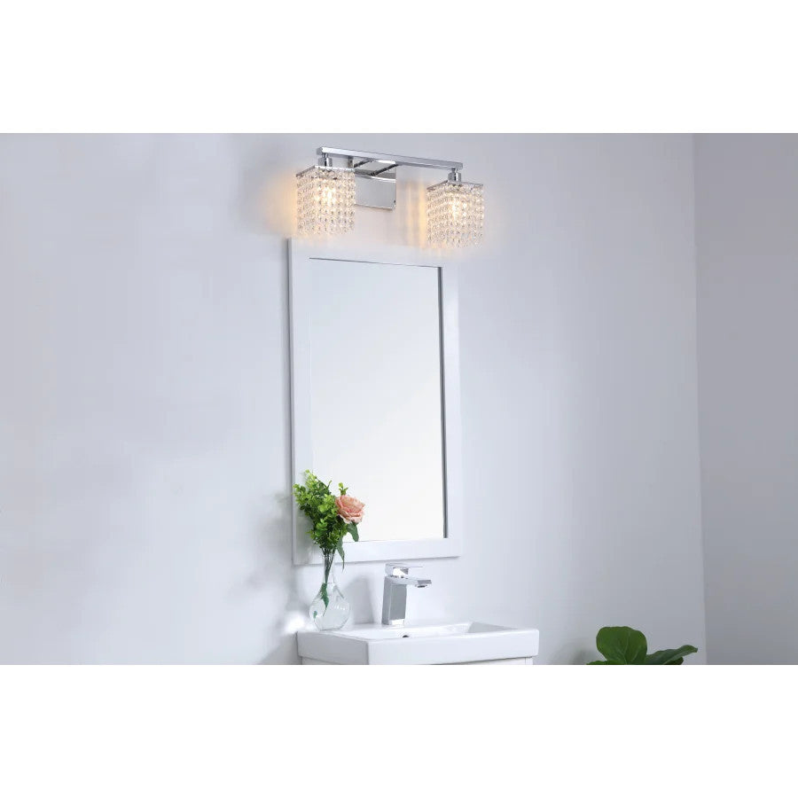 Elegant Lighting LD7008 Phineas 2 Light 18"W Bathroom Vanity - Chrome